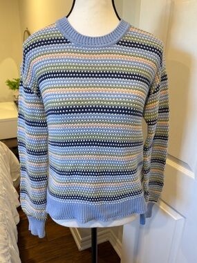 Northern Reflections Cotton Striped Knit Sweater Petite Medium